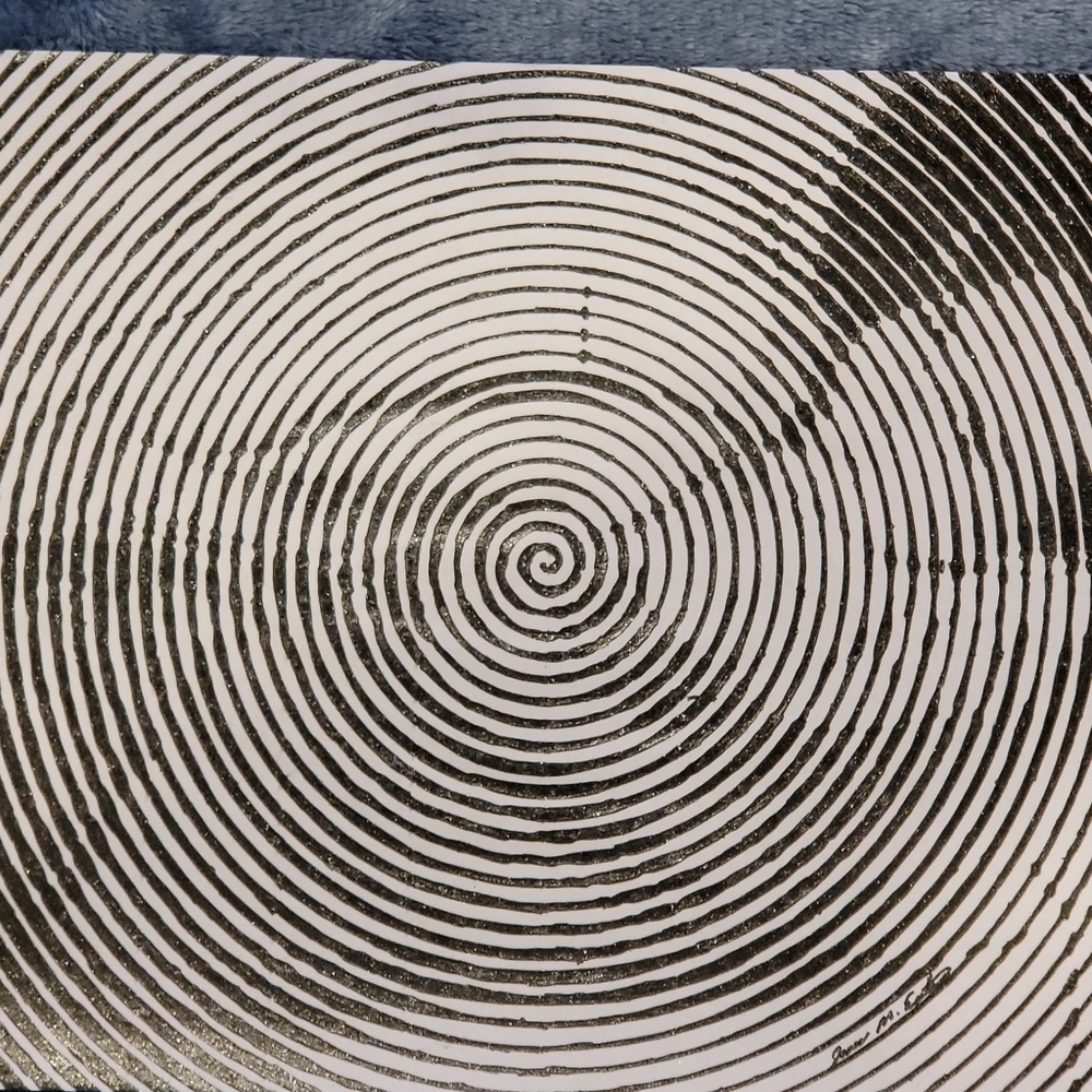 Beautiful Black Glitter Gel Ink Of A Beautiful Woman By James M. Estep